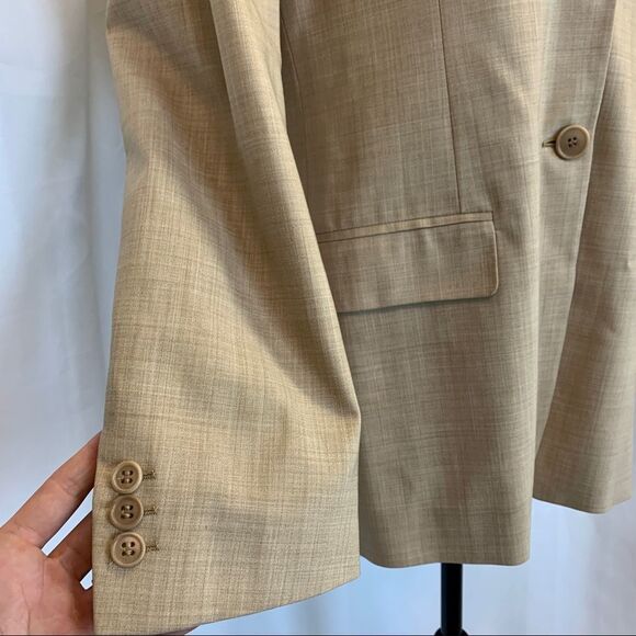 MAXMARA NWOT tan camel caramel brown 100% wool blazer Sz 14 - Picture 7 of 15